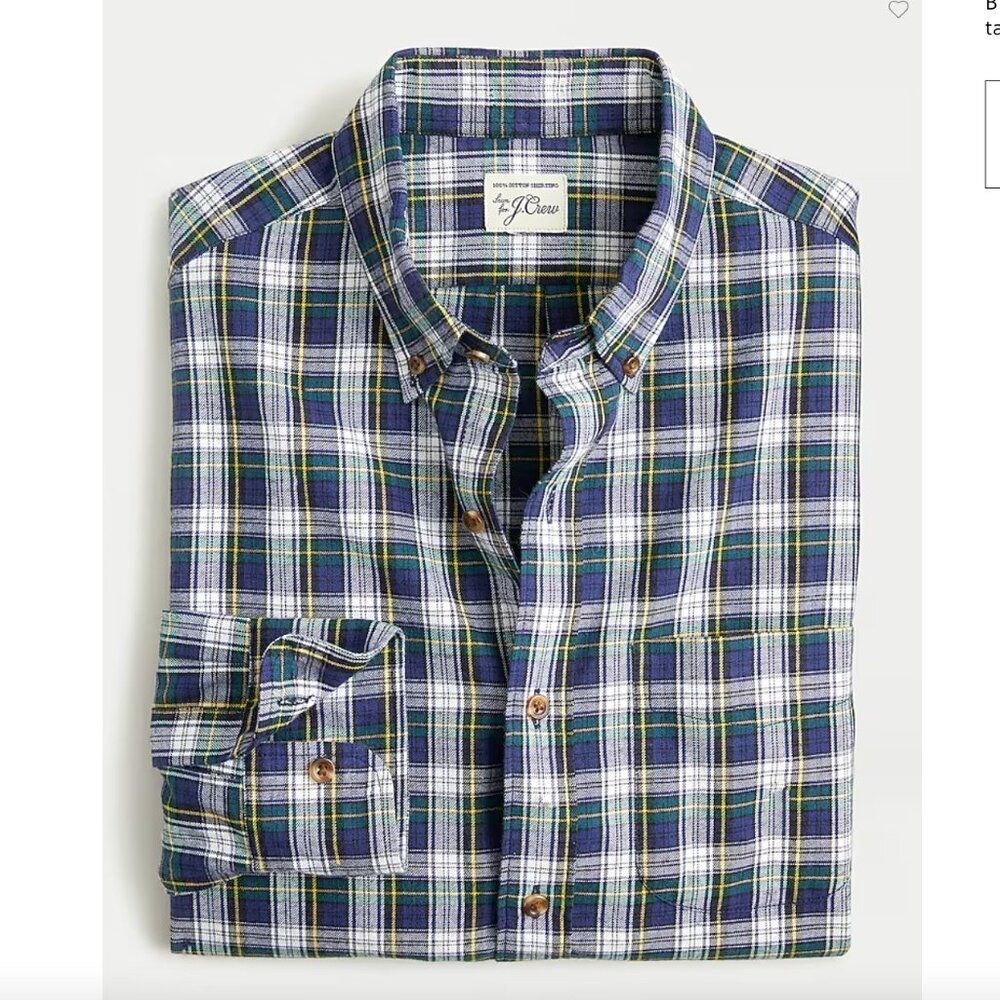 J. Crew Brushed Twill Shirt Slim Untucked
